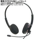 高音質・高音声USBヘッドセットスカイプやネット会議・ZOOM・ボイスチャットなどに便利●ボリュームコントロール●マイクOFF機能付き●フレキシブルアームでマイク位置自在