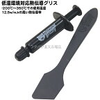 CPUグリス 低温環境にも強い 古いグリスの塗り替え時に最適 12.5W/m.Kと高い熱伝導率の高性能 CPUグリス アイネックス (AINEX) GS-08 ●CPUとCPU FANの間に塗るのに最適製品 ●非導電性 ●へら付き ●grizzly