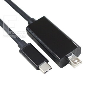 Type C→Mini DisplayPort映像変換 ※Type-C端子より映像出力可能PCに限る Type-C(オス)→MiniDP(オス) 最大4k 3840x2160 60Hz 音声出力対応 長さ:1.8m COMON UCMDP-18