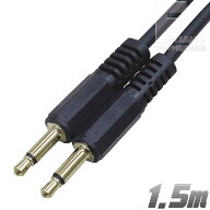 3.5mmモノラルケーブル1.5m 3.5mmモノラル(オス)- 3.5mmモノラル(オス) 端子：金メッキ OFC無酸素銅導線…