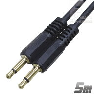 3.5mmモノラルケーブル5m 3.5mmモノラル(オス)-3.5mmモノラル(オス) 端子：金メッキ アルミシールド OFC…