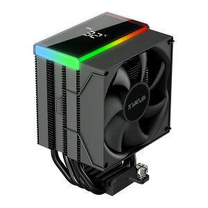 CPU�N�[���[ �T�C�h�t���[ 92mm PWM ARGB LED �X�e�[�^�X�p�l������ LGA1851 LGA1700 AM5 AM4 Intel AMD�Ή� �u���b�N �A�C�l�b�N�X (AINEX) AEOLUS-MK1-BLACK