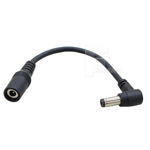 DCコネクタ変換ケーブル 外径3.8mm内径1.4mm(メス)→外径5.5mm内径2.1mm(オス) 全長:約15cm オス側端子L型 12V 2Aまで対応 COMON 38145521-015L