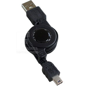 USB2.0A(�I�X) -MiniB 5pin(�I�X) ���掮�P�[�u�� �L�΂��΍ő� ��80cm ���ꂸ�����^�т₷�� COMON EC-5M