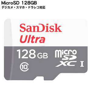 MicroSD 128GB SanDisk SDSQUNR-128G CLASS10&UHS-I SDXC 128GB h\ Xdl ϐkdl ωx Ǎ100MB/s COpbP[Wi