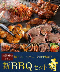 送料無料 新BBQセット【肴】全5品+チャンジャ 商品リニューアル 極上カルビや絶品ホルモンが入った人気の5種盛り！パーティー・ご贈答用にも！