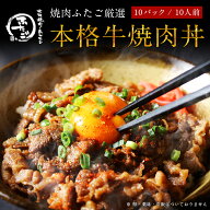 焼肉ふたご厳選！本格牛焼肉丼(10パック/10人前)　牛丼や焼肉弁当に！焼肉・バーベキューBBQにもオススメ…