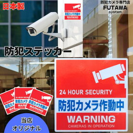 【全品2点で15%OFF】 防犯ステッカー 防犯シール 防水 耐候 屋外使用可能 防犯 空き巣 盗難防止 防犯対策 防犯カメラ セキュリティー ダミーシール 防犯シール単品 防犯カメラ作動中 ステッカー 正方形 高品質 窓 玄関 赤 送料無料