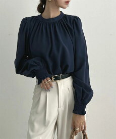 最大30％OFFクーポン★イージーケア ブラウス 白 長袖 レディース 長袖 結婚式 入学式 卒業式 入園式 卒園式 入社式 オフィスカジュアル セレモニー フォーマル オケージョン オフィス ハイネック 上品 バルーン袖 フリル YP/ ハイネックバルーンスリーブブラウス