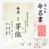 命名書 命名紙 さくら 名入れ オーダー お祝い 男の子 女の子 記念 出産 ベビー 赤ちゃん 新生児 名付け…