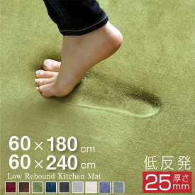 【2/10 23:59までP5倍】 キッチンマット もっちり 低反発 ウレタン 60×180 60×240 えらべる2サイズ 幅広 疲れない 防ダニ 滑り止め付 遮音 夏 冬 低反発ラグ マット ラグマット カーペット ラグカーペット フランネル 絨毯 キッチン A716