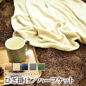 あったか ブランケット ひざ掛け 約70×100cm ハーフケット 約100×140cm マイクロファイバー 無地 冬用 洗える 北欧 ひざかけ フランネル とってもECOな ひざ掛け