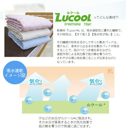 NEW吸水速乾敷きパッドルクルシングルサイズ100×205cmオールシーズン使える敷きパッドパット敷きパット洗える4隅ゴム付き
