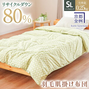 【2枚購入で25%OFFクーポン】羽毛肌掛け布団 ダウンケット シングル ウォッシャブル 国産 春用 夏用 秋用 リサイクルダウン80% 再生羽毛 0.25kg 洗える 羽毛肌掛けふとん 薄掛け 羽毛布団 羽
