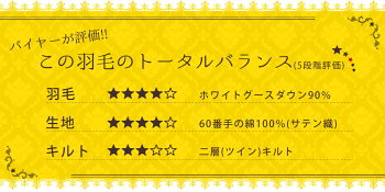 西川羽毛布団シングル羽毛布団【クーポンで1000円OFF】日本製60超長綿サテン綿100%国産二層キルト長白ホワイトグースダウン90%増量1.3kgシングルロングサイズ150×210cm「羽和半月」掛け布団送料無料【あす楽対応】