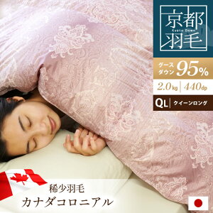 【クーポンで1万円OFF】★西川の布団カバープレゼント★ 羽毛布団 マザーグース ダウン95% シングル セミダブル ダブル クイーンサイズ 3年保証 京都職人の羽毛布団 増量 440dp以上 日本製 京