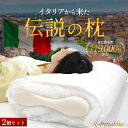 【11日01:59迄クーポンで最大4000円OFF】【2個組】【オルトペディコ枕】快眠枕 イタリア製 アンナブルー スリープメディカル枕（専用ピロケース 枕1個につき1枚付属）エコテックス100認証 まくら 肩こり 首こり 洗える プレゼント ギフト いびき 大きい