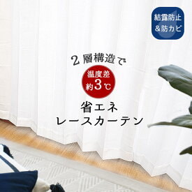 【24日20時よりエントリーでP4倍】高機能レースカーテン シャウト 100×176 2枚組 レースカーテン UVカット 遮熱 遮像 断熱 防カビ 結露防止 省エネ 日本製 レース カーテン ホワイト シンプル 幅100cm×丈176cm