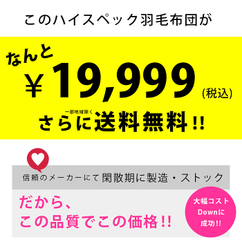 【送料無料】河田フェザーフランス産ホワイトダウン90%使用国産羽毛布団シングルロング150×210cm抗菌防臭SEK加工