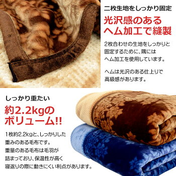 毛布シングル2枚合わせ西川【送料無料】東京西川ふっくら衿付き2枚合わせマイヤー毛布シングル140×200cm吸湿発熱・抗菌防臭シート使用もうふ掛け毛布ブランケット秋冬寝具ゴールデンナイト