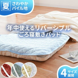 冬と夏で使い分け！敷きパッド セミシングル ごろ寝マット用 リバーシブル 70×180cm 70×200cm 80×200cm 90×200cm 長座布団サイズ ごろ寝座布団用 4隅ゴム 敷パッド 冬 フランネル 無地 シンカーパイル パイル タオル地 オールシーズン節電