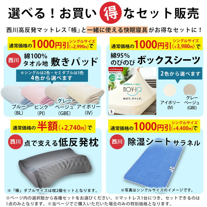 楽天市場】【春・快眠応援10％OFFクーポン】西川 マットレス 三つ折り 