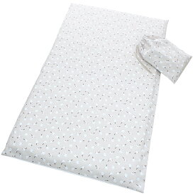 お昼寝敷き布団カバー （ 70×120×3cm用 ） 巾着袋付き シマエナガ ベージュ 日本製 お昼寝布団カバー 綿100％ 【 保育園・幼稚園お昼寝用 お昼寝敷きふとんカバー お昼寝ふとんカバー ベビー布団カバー お昼寝 】【 メール便 対応 】[M便 8/8]