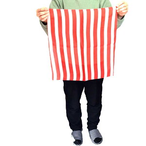 マジックグッツ 手品  縞ハンカチ 縦 横 (45cm×45cm)シルク ハンカチ 1