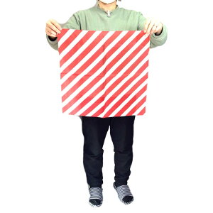 マジックグッツ 手品  縞ハンカチ 斜め (45cm×45cm)シルク ハンカチ1
