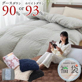 【福袋】西川 暖か羽毛福袋 羽毛布団 シングル 5点セット ダックダウン93％ グースダウン90％ 選べる毛布付き ムーミン シープ調 nocnoc ハッピーバッグ 羽毛は日本製 西川製 選べる福袋 掛け布団カバー カバー付 敷パッド 2026