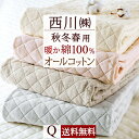 祝20周年★20％OFFクーポン 敷きパッド クイーン 西川 春 秋 冬 冬用 春秋用 あったか 暖かい 厚手 蒸れない 綿100 詰め物 綿100％ コットン 敷パッド 敷きパット 無地 敷パット クィーン クイーンサイズ 洗える