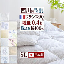 楽天市場】西川 肌掛け 羽毛 0.4kgの通販