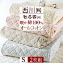 11/18限定★11％OFFクーポン 2枚まとめ買い 敷きパッド シングル 西川 春 秋 冬 冬用 春秋用 あったか 暖かい 厚手 蒸れない 綿100 詰め物 綿100％ コットン 敷パッド 敷きパット 無地 敷パット ウォッシャブル 洗える シングルサイズ