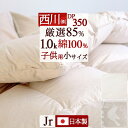 全品P5＆最大10％OFFクーポン★[3日16時~8H] 西川 羽毛布団 ジュニア 【西川掛布団カバー特典付】 子ども 子供用 小さ…