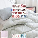 全品P5＆クーポン★夏超得[12日16時～8H] 羽毛肌掛け布団 シングル ダウンケット 夏用 洗える 超増量0.5kg フランス産ダウン90% 羽毛ふとん 日本製 羽毛布団 肌掛け布団 羽毛肌布団 夏 肌ふとん 肌掛けふとん シングルロングサイズ 薄手 薄い 抗菌