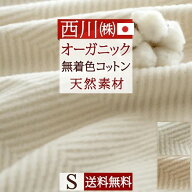 マラソン★最大2万円OFFクーポン 綿毛布 シングル 日本製 毛布 西川 イトリエ 綿100％ 無着色 オーガニッ…