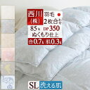 祝20周年★最大1万円OFFクーポン 2枚合わせ 羽毛布団 西川 シングル 日本製 抗菌 洗える 羽毛ふとん ダウン85％ DP350 1.0kg 合い掛け羽毛布団0.7kg 羽毛肌掛け布団0.3kg 羽毛掛け布団 オールシーズン 2枚合せ 羽毛ふとん 春 夏