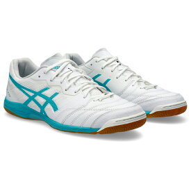 【期間限定割引セール】asics/アシックス フットサルシューズ DESTAQUE K FF WHITE/SEA GLASS 1111A217