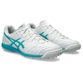 【期間限定割引セール】asics/アシックス フットサルシューズ DESTAQUE K FF TF WHITE/SEA GLASS 1111A218