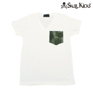 SKULLKICKS/�X�J���L�b�N�X CAMO POCKET V-TEE �iSK14SS004�j