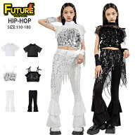 白 k-pop 衣装 女の子 パンツ キッズ チアガール 衣装 黒 ダンス 衣装 キッズダンス衣装 セットアップ タ…