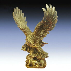 【期間限定DEALポイントバック15％】 置物 鷹 鷲 タカ ワシ 真鍮 風水 イーグル ブロンズ ゴールド 猛禽類 アイテム 神 パワースポット 開運 金運 財産運 出世運 恋愛運 幸福 成功 プレゼント 贈り物 開運厄除 祈願成就 厳重 金運上昇 運気上昇 インテリア