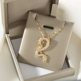 【期間限定DEALポイントバック15％】【普通郵便発送】 ネックレス ラインストーン 金龍神 ゴージャス ドラゴン 龍 アクセサリー メンズ レディース ジュエリー スタイル お洒落アイテム ヒップホップ レゲエ b系 ロリータ ヴィジュアル系 V系 ロック パンク バンド