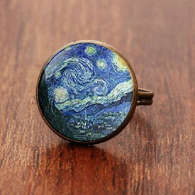 【在庫限り】 ゴッホ 指輪 Vincent van Gogh フィンセント・ファン・ゴッホ 星月夜 リング アクセサリー アンティーク 絵画 デイリー カジュアル ファッション 雑貨 ギフト 大人 レディース