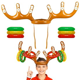 【期間限定DEALポイントバック15％】 輪投げ トナカイ ーVer2ー 得点付き クリスマス 風船 バルーン PVC パーティーゲーム 宴会ゲーム パーティーグッズ 宴会グッズ テーブルゲーム ボードゲーム 空気注入式 投げゲーム 輪投げ型 角バルーン ホリデー 玩具 おもちゃ