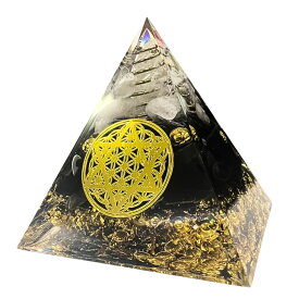 【期間限定DEALポイントバック15％】 置物 オルゴナイト 六芒星 金箔 ストーン チャクラ 幸運 パワー 石 コイル 有機物 無機物 ピラミッド バースデー ギフト お誕生日祝い 出産祝い 三角 三角形 樹脂 パワ−ストーン 浄化 パワースポット マイナスイオン