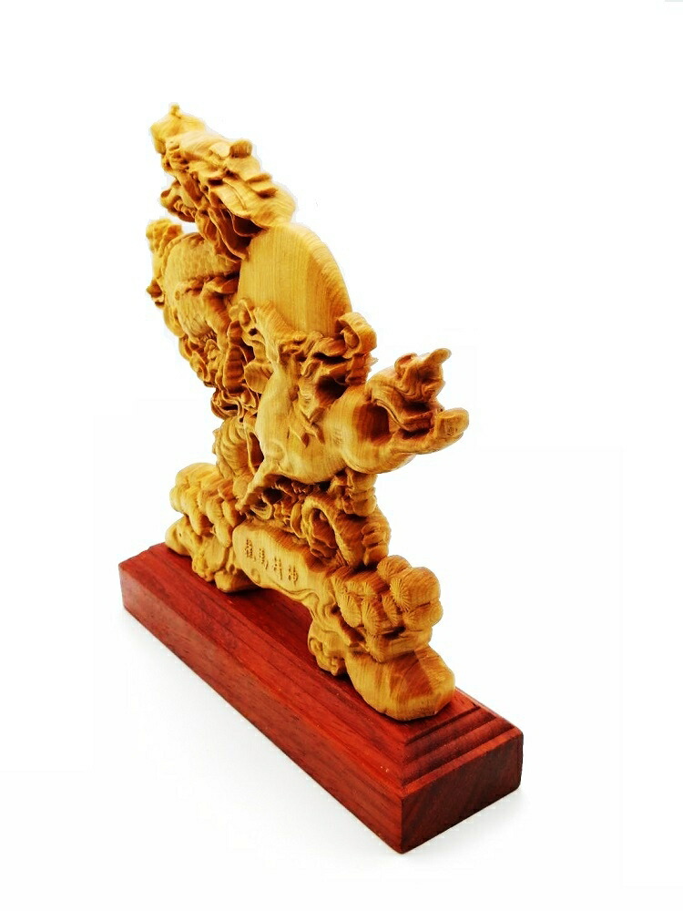 楽天市場】【予約商品】 龍馬精神 木彫りドラゴン 置物 風水 立像 高級