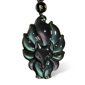 【期間限定DEALポイントバック15％】【普通郵便発送】 ネックレス 九尾の狐 ーVer2ー 首輪 紐 アクセサリー お守り 厄除け 魔除け 数珠 スタイル お洒落アイテム 開運厄除 祈願成就 風水 パワースポット 開運 金運 財産運 出世運 恋愛運 おしゃれ かっこいい