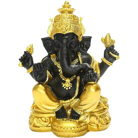 風水 置物 ゴールド ブラック ガネーシャ 黄金 レジン 象 お守り 厄除け 魔除け スタイル お洒落アイテム 開運厄除 祈願成就 パワースポット 開運 金運 財産運 出世運 恋愛運 樹脂 贈り物 開店祝い 開店 お店 ショップ 会社 経営者 経営