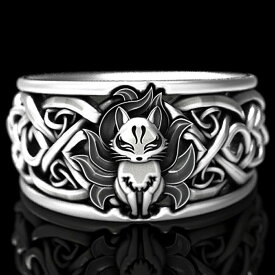 【期間限定DEALポイントバック15％】【普通郵便発送】 リング 九尾の狐 指輪 アクセサリー お守り 厄除け 魔除け スタイル お洒落アイテム 開運厄除 祈願成就 風水 パワースポット 開運 金運 財産運 出世運 恋愛運 おしゃれ かっこいい 高級 ギフト 骨董風 守護